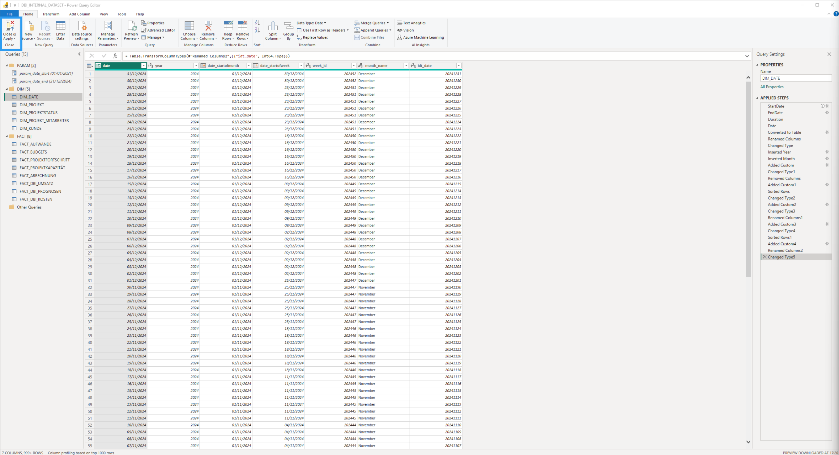 powerquery_date_dimensiontable